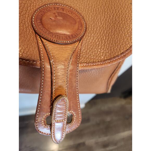 VTG 80s Dooney & Bourke Essex R25 Leather Saddle Tan Handbag Purse USA Serial # - Picture 13 of 15